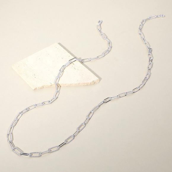 Paperclip Chain 36” Long Textured - Picture 2 of 4